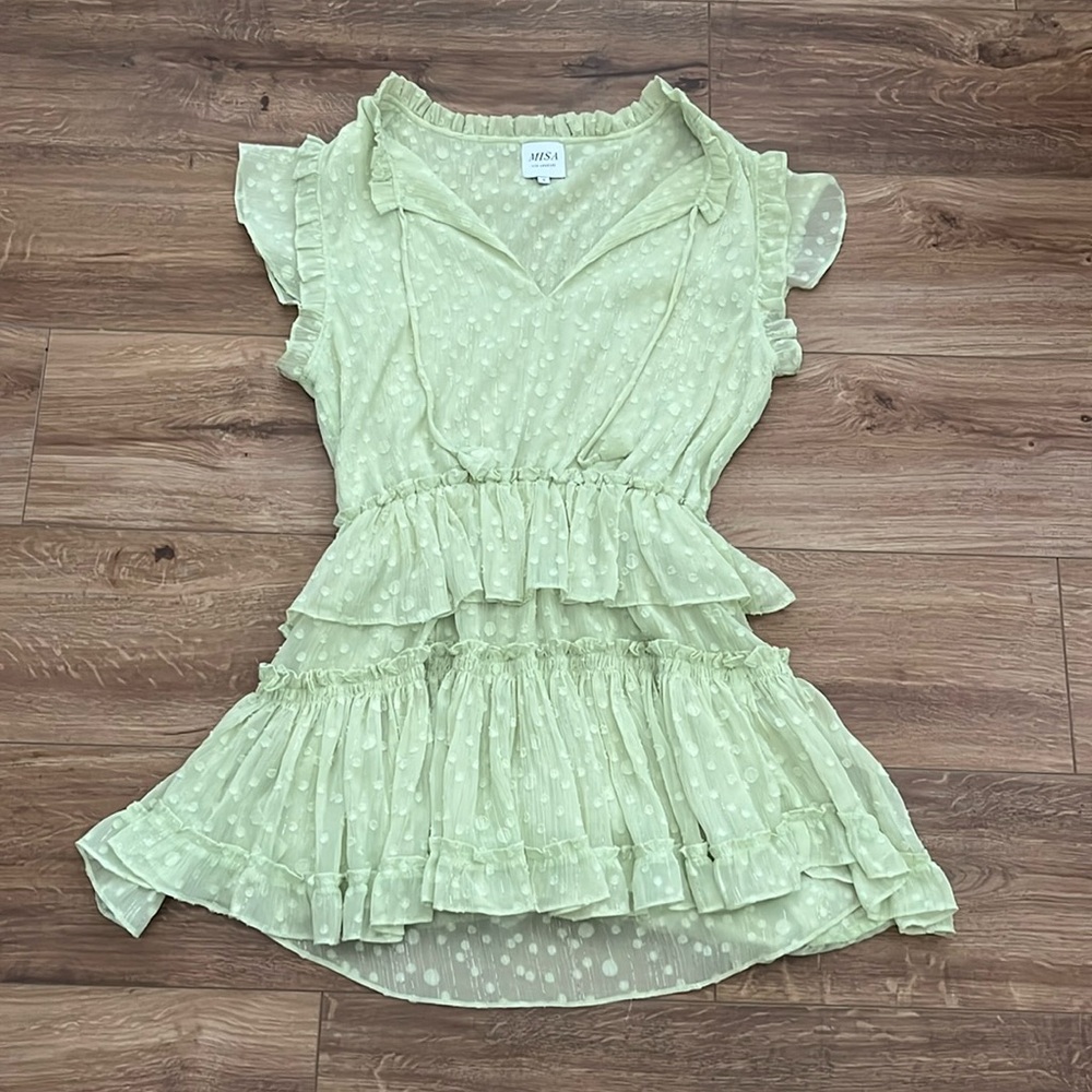 Misa Los Angeles lime green dress! Brand new!